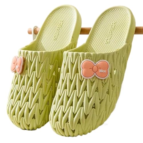 Women's Cute Soft Slippers with Drainage Holes Lightweight Non-Slip Breathable Bathroom Pool Sandals