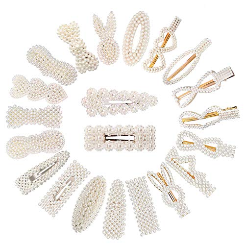 20 Pcs Pearl Hair Clips Large Hair Clips Pins Barrette Hair For Women Girls Fashion Hair Accessories, Party Wedding, Gift Idea