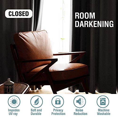 H.VERSAILTEX Room Darkening Velvet Curtains for Living Room, 72" L, Grey - image 6