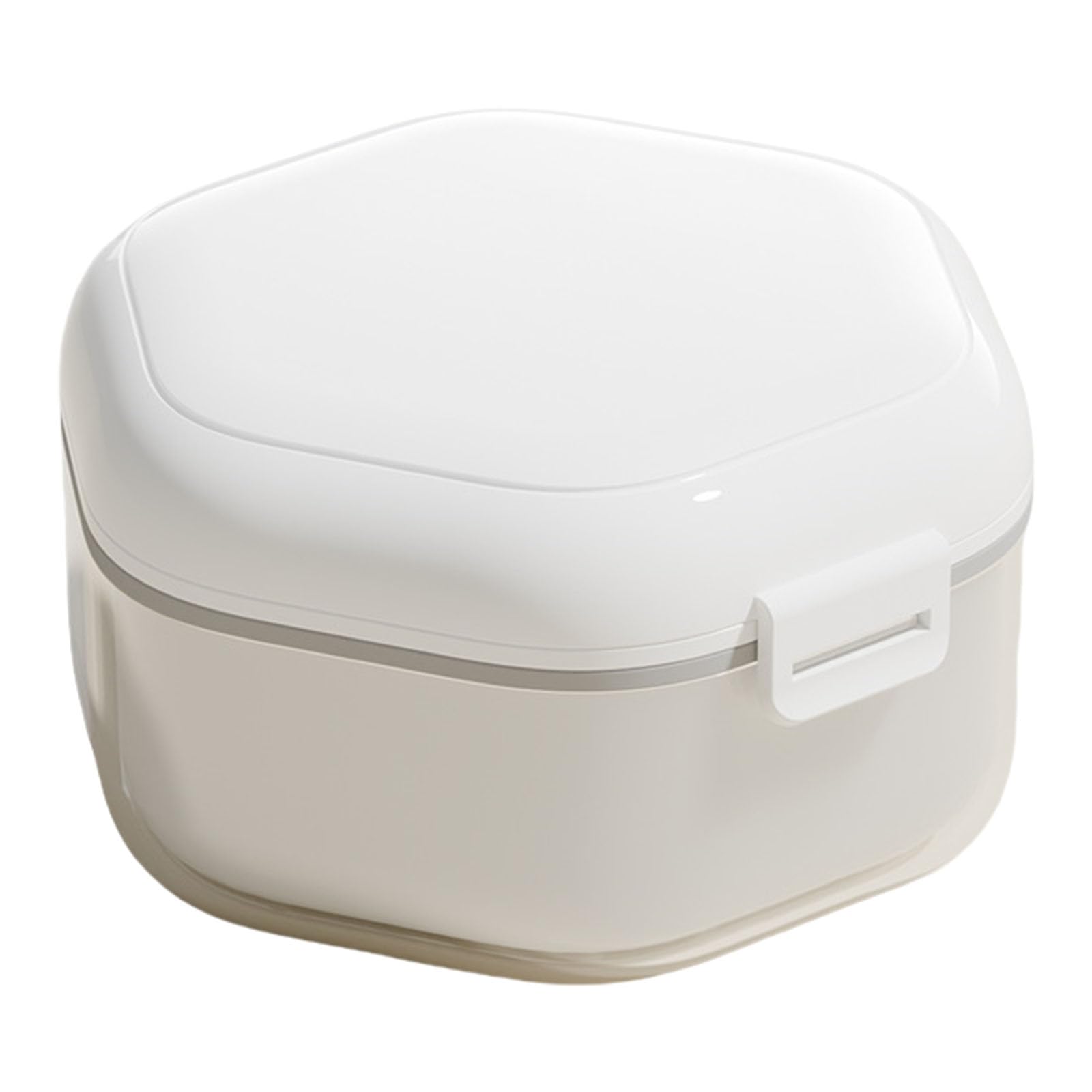 HZBB Friendly Denture Cleaning Box Teeth Aligner Case with Strainer Portable Retainer Storage Container Dentals Hygiene Organizers