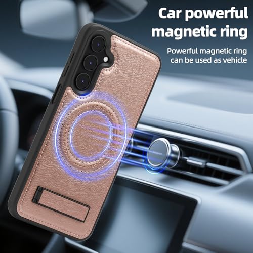 Image of Lunivop for Samsung Galaxy A16 5G Phone Case 6.7 inch PU Leather Rose Gold