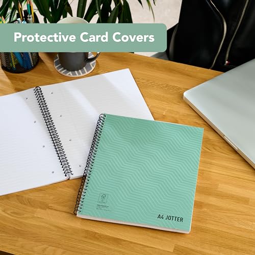 Summit A4 Metallic Wirebound Notebook – 3 Pack, Ruled Pages for School, Work & Journaling, Lay-Flat Durable Binding - Image 2