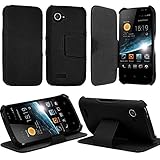 Seluxion - Coque Housse Etui avec Rabat Latéral Fonction Support pour Wiko Cink Slim Couleur Noir Seluxion - Coque Housse Etui avec Rabat Latéral Fonction Support pour Wiko Cink Slim Couleur Noir