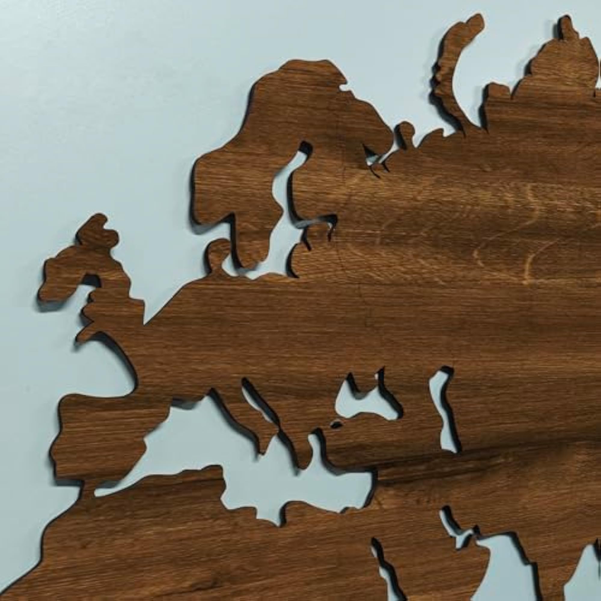 3D Wooden World Map With Clock Wall Decor, Travel Gift