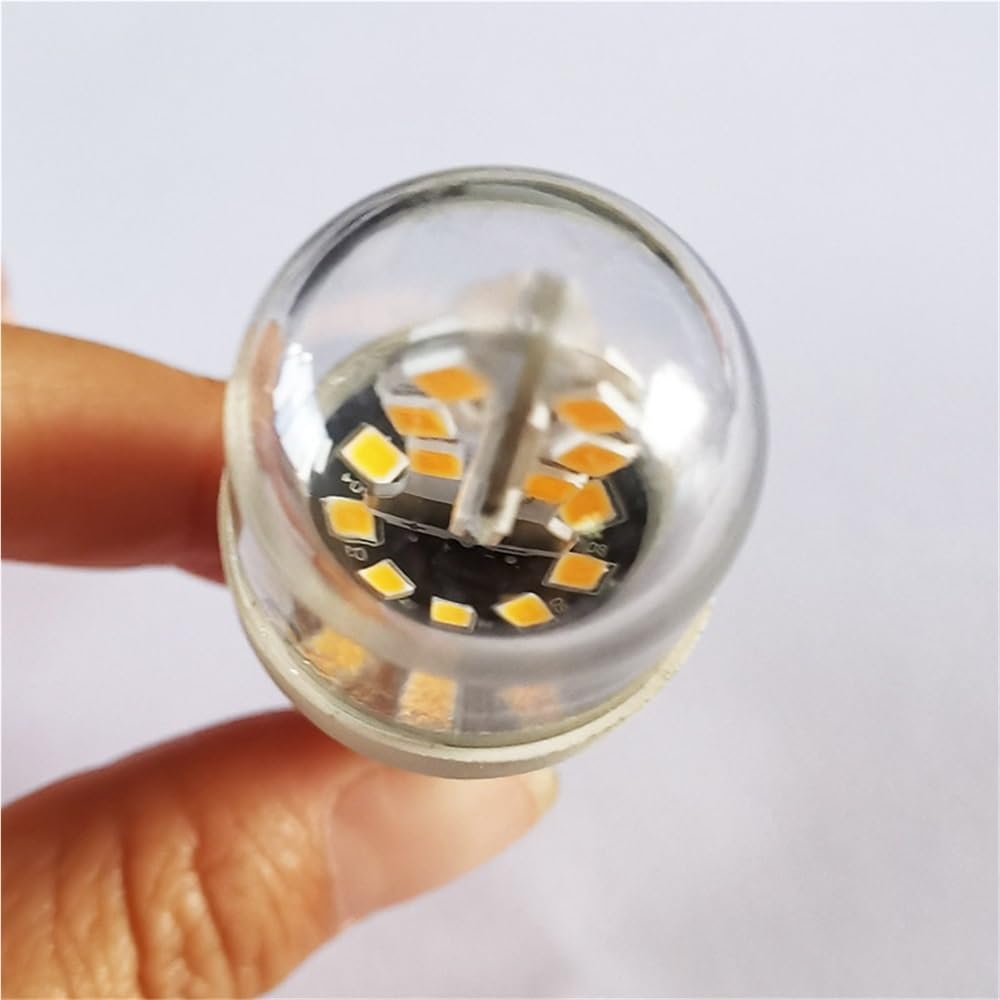 HHF Iluminación del hogar, Paquete de 20 Bombillas LED de Cristal for araña, CA 12 V, E12/E14/E17, 4 W, luz de pétalo de 360 ​​Grados.(Warm White,E12 12V)