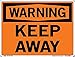 Vestil SI-W-02-B-LB-011 Sign-Warning-02 12.5X9.5 Label/Decal.011, KEEP AWAY