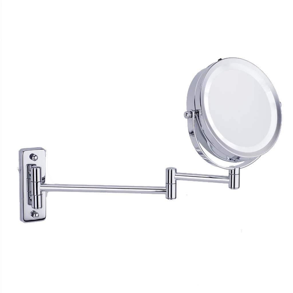 Miroir rond grossissant de maquillage et rasage double face pour salle de bain