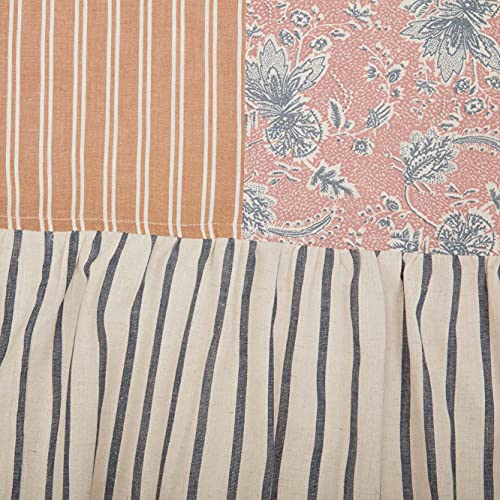 Vhc Brands Kaila Country Cottage Farmhouse Floral Stripe Patchwork Shower Curtain 72X73 thumb #5