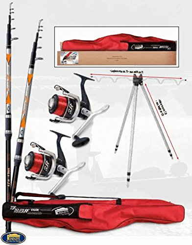 LineaeffeTop Telesurf Full Surfcasting Combo 4.20 m 200 g Mulinelli 6000