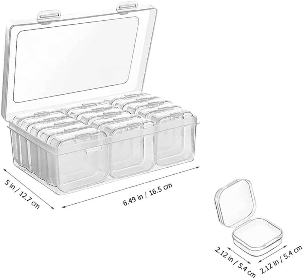 KAILIKETIY 1set Dividing Jewelry Storage Box Container Multi Beads Crafts Accessories Lightweight Compact Organizer for Easy Carrying and Storing