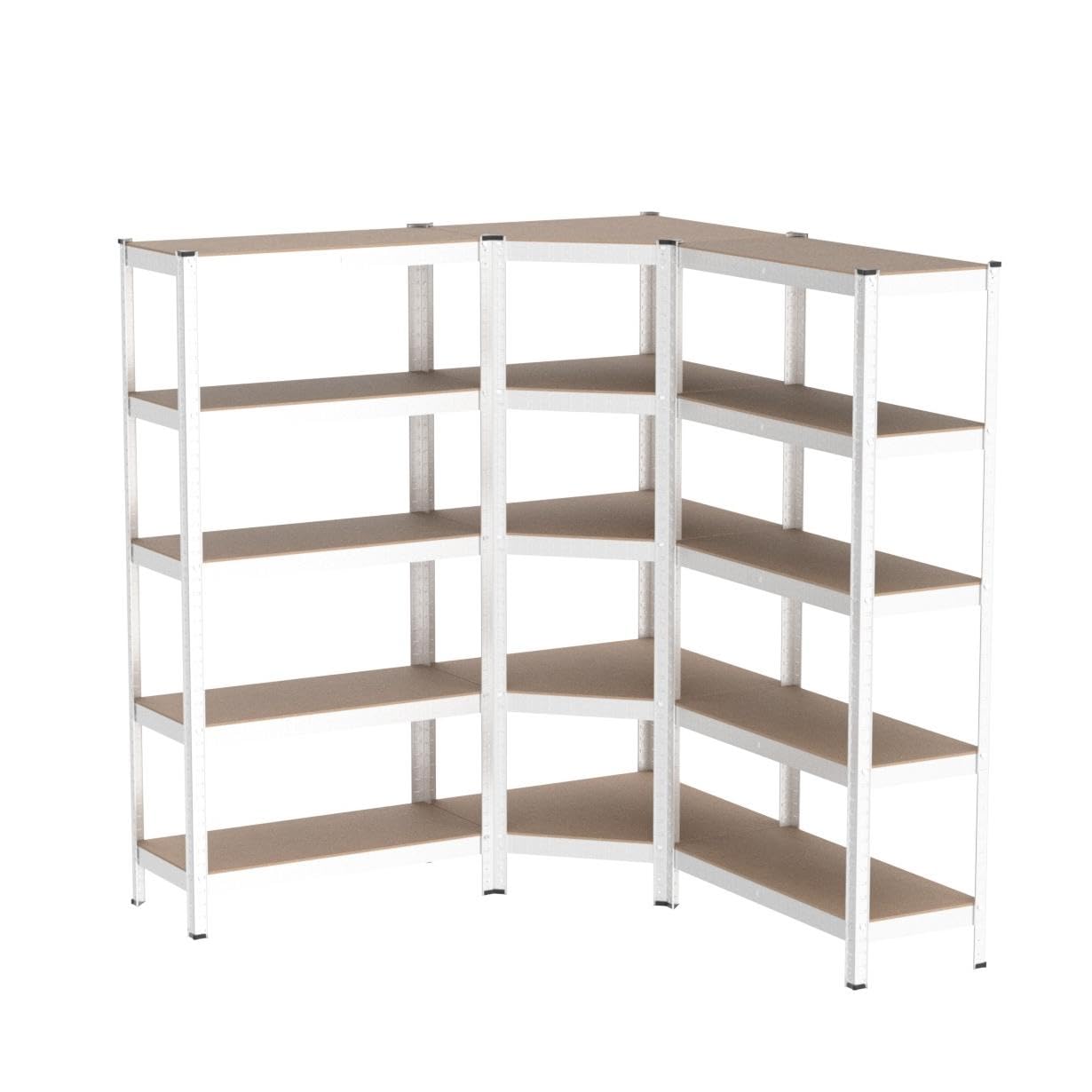 Scaffale Metallo Garage 180x120x60 Scaffale A Innesto Per Carichi Pesanti 180x120x60 Cm, Capacità 1375 Kg, Blu, Per Magazzino, Cantina O Officina Scaffale Industriale Blu - Foto 4