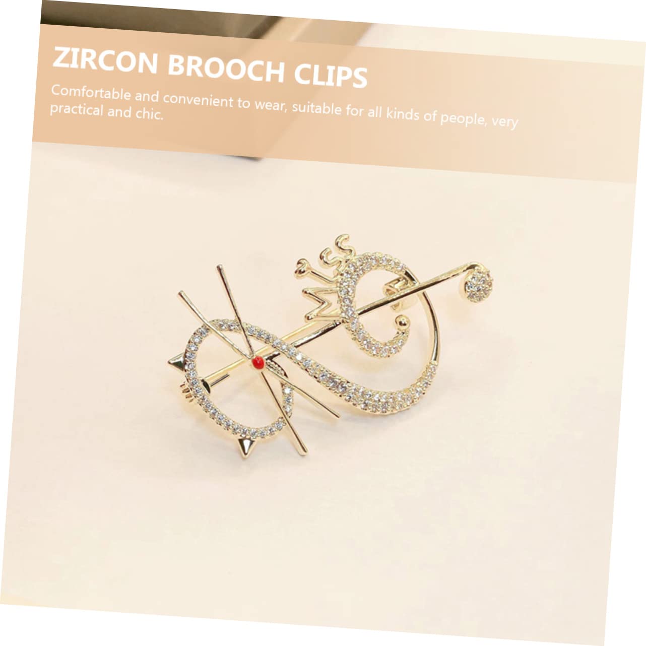 FRCOLOR Spilla Nota Musicale Simpatiche Spille Di Animali Ornamento Di Zirconi Spilla Kawaii Spilla Da Petto Con Nota Musicale Spilla Da Donna Spille Da Donna Zircone D'oro