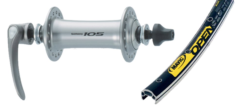 Sta Tru Black Shimano 105 Hub Front Wheel (700X20)