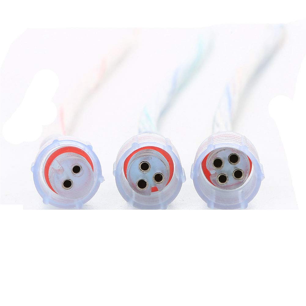 XUNATA 5 Pairs 2-Pin Waterproof LED Connectors - IP65, With 40cm Pigtails, For LED Strip Lights (White) - View #13