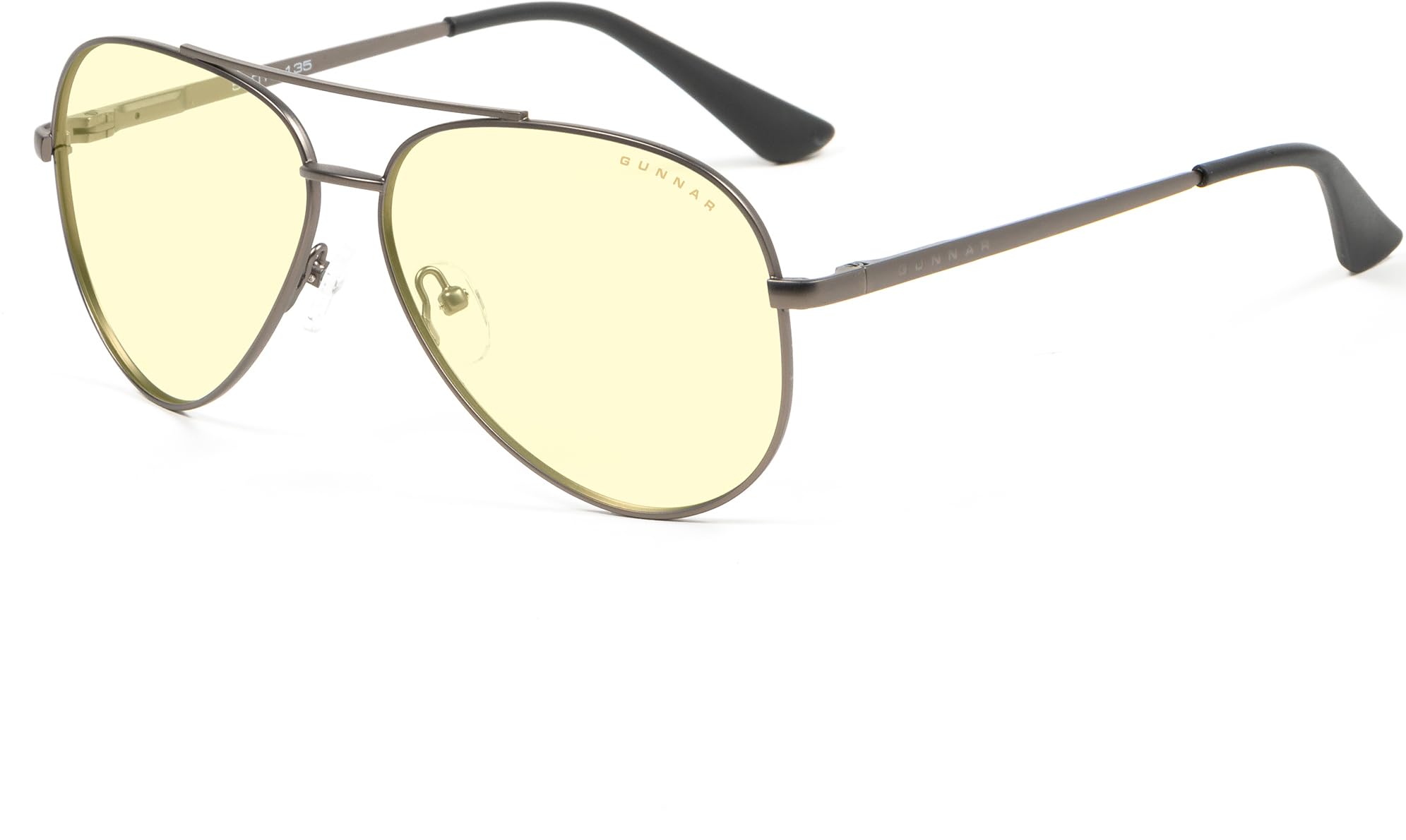 GUNNAR - Premium Gaming and Computer Glasses - Blocks 65% Blue Light - Maverick, Gunmetal, Amber Tint