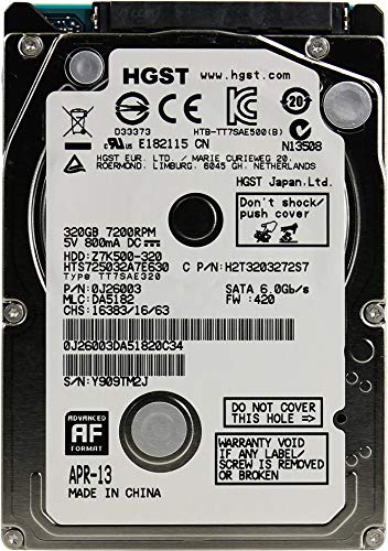 HGST HTS725032A7E630 Z7K500 HDD 2,5, 320GB, Nero