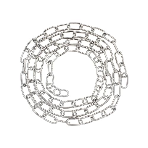 32.8 Feet Stainless Steel Link Chain 2mm Thick,SAFYY Heavy Duty Coil Chain Metal Chain for Anti-Theft/Hanging Swing/Camping/Home Improvement/Pet Towing,Pack of 1