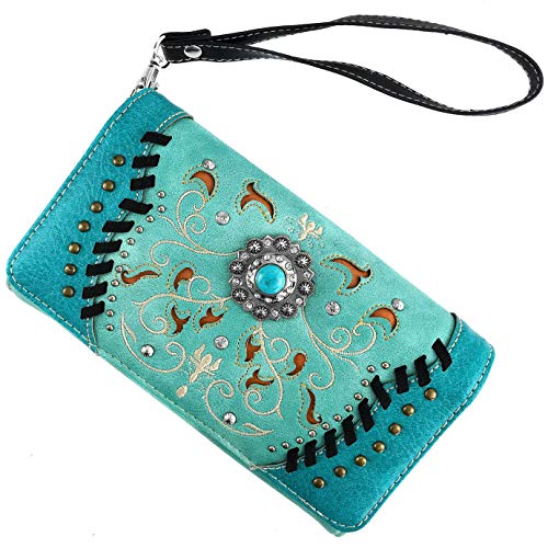 Bolso Tote Mujer Turquesa con Diseño Floral y Cierre Superior miniatura 6