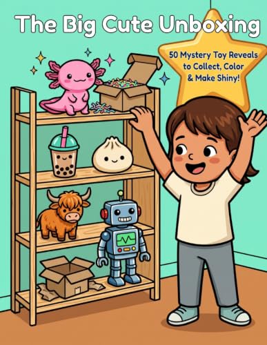 The Big Cute Unboxing: A Fun Coloring Book for Kids with 50 Mystery Toy Reveals to Customize & Make Shiny! image 2