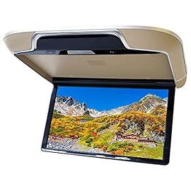 フリップダウンモニター 13.3インチ HDMI 大画面 16色 ルームランプ搭載 ベージュ F1331HY