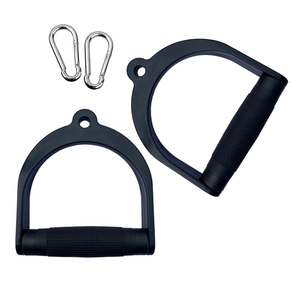 LIFESTRONGE D Handle Gym with Rubber Hand Grips, Plastic D Shape Handle Bar Standered Size (Pack of 2)-image-18