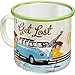 Nostalgic-Art Tasse rétro en émail, Bulli T1 – Let's Get Lost – Idée de cadeau pour le bus VW, Mug de camping, Design vintage, 360 ml