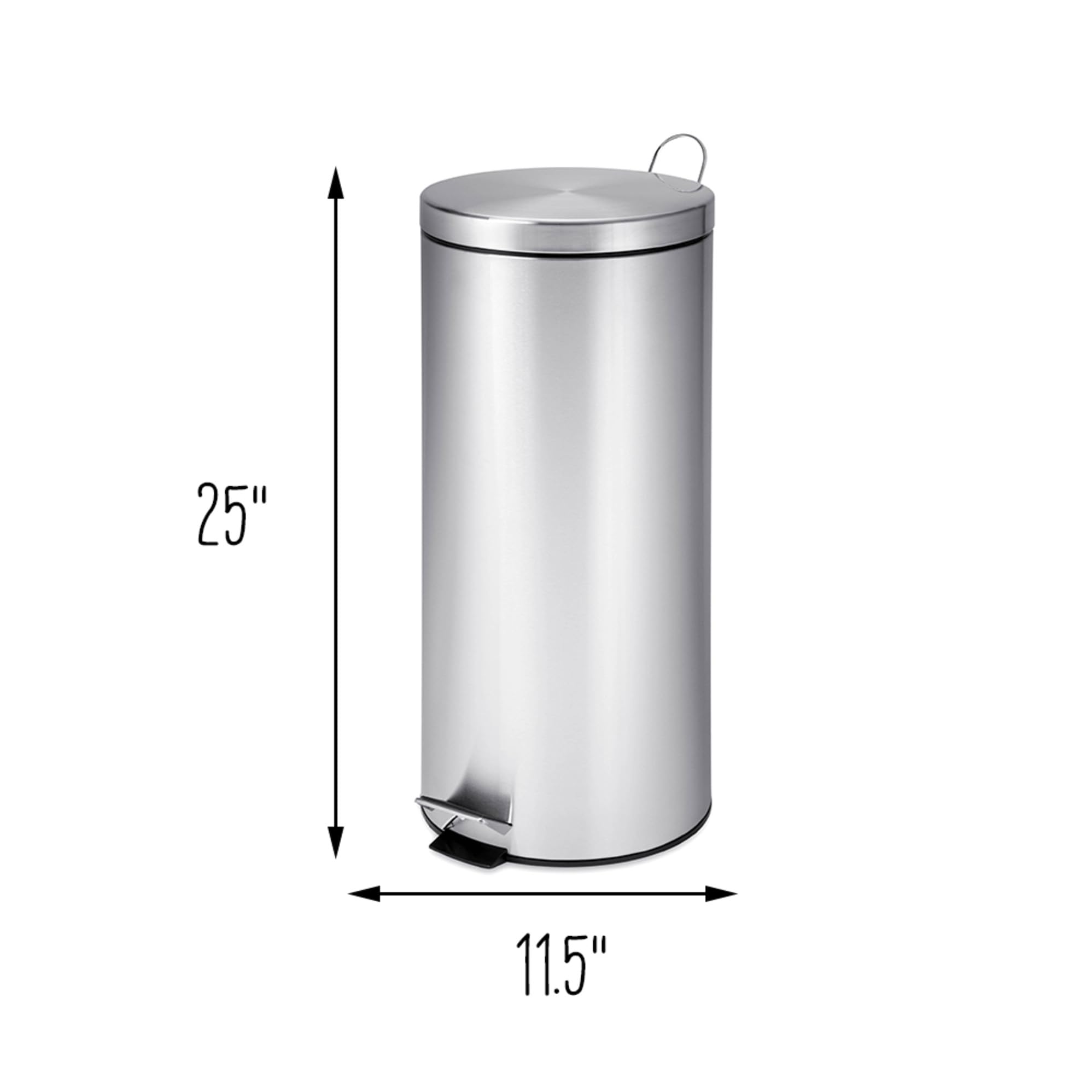 Amazon.com: Honey Can Do 30L Round SS Step Can w Bucket TRS-09274