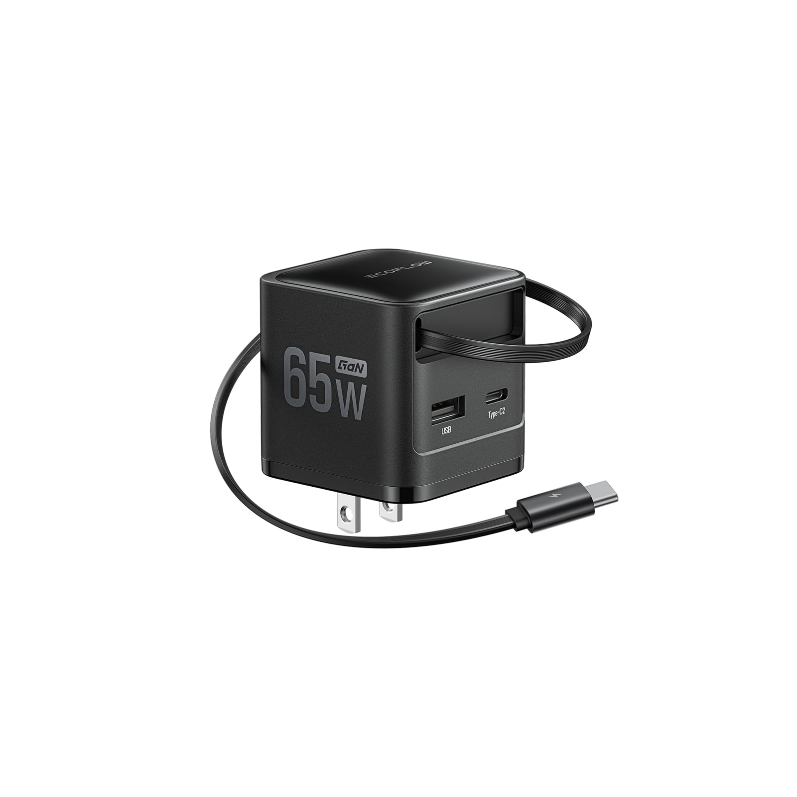 Amazon | EcoFlow RAPID 65W GaN急速充電器 【70cmUSB-Cケーブル内蔵