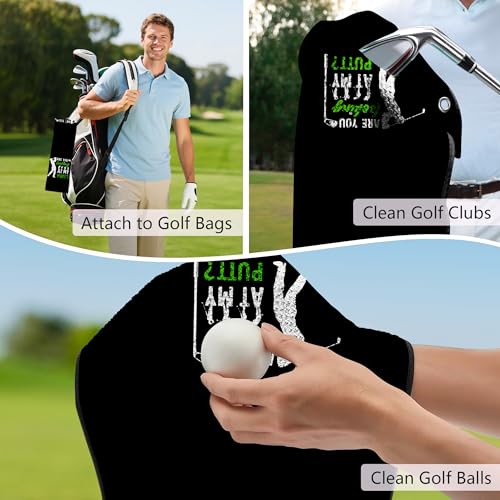 PIUFAM Printed Golf Towels for Golf Bags, Funny Golf Towel for Men, Golf Accessories for Men, Towel with Clip, Towel with Funny Words for Him, Birthday Gifts for Dad, Gifts for Christmas Thanksgiving - image 4