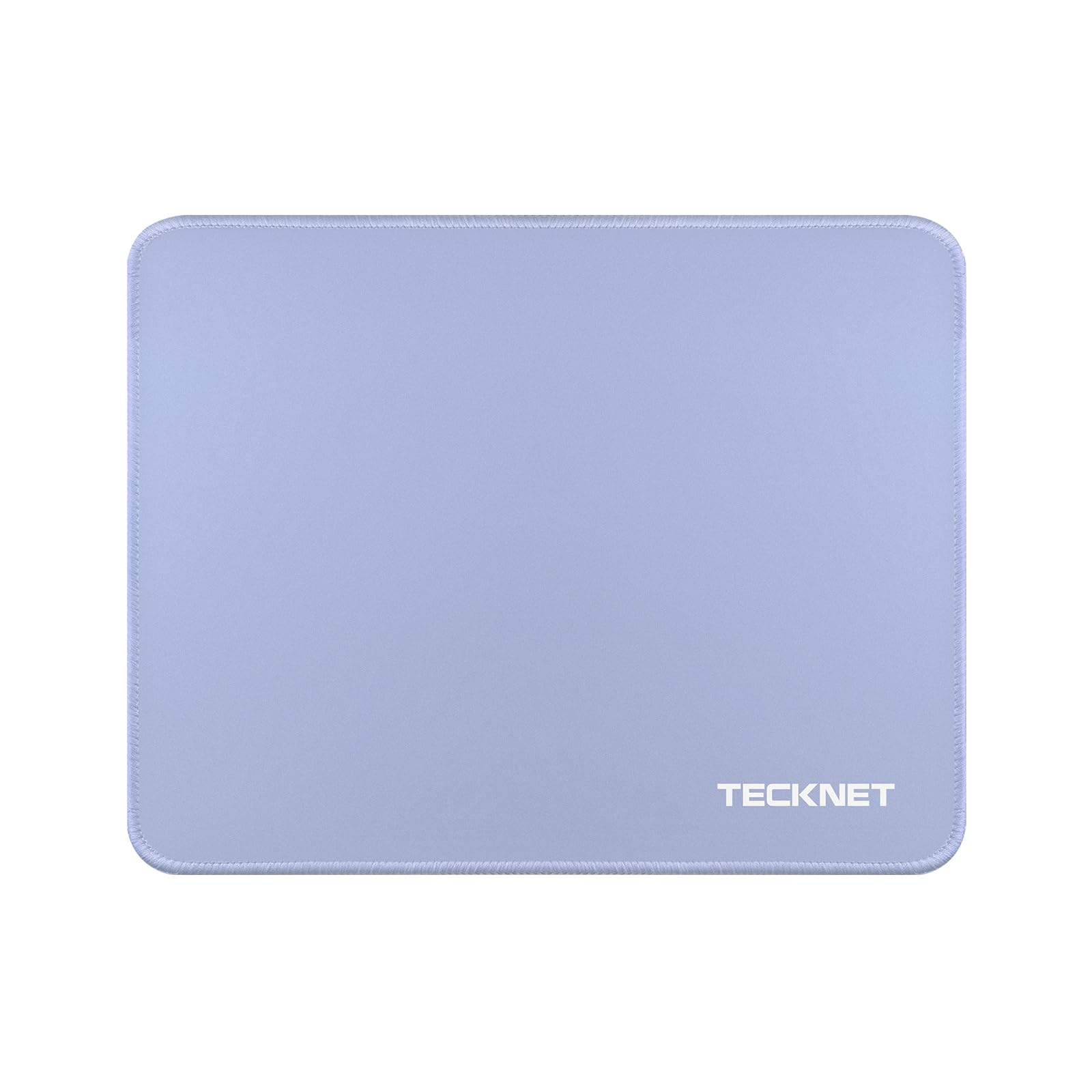 TECKNET Mouse Pad 270 x 210 x 3 mm with Anti-fray Stitchin, Waterproof Surface & Non-Slip Rubber Base with Stitched Edges Gaming Mouse Mat for Laptop，Compatible with Laser and Optical Mice - LT.Blue