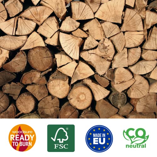 Onlydry Brennholz mit weniger als 18% Feuchtigkeit Palette - Perfekt für Ofen, Feuerschale, Kamin, Kaminofen - Premium Qualität Sauberes und trockenes Kaminholz/ Feuerholz. – Bild 9