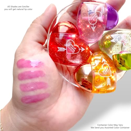 Image of Moisturizing And Hydrating Cute Heart Shaped Lip Gloss Tint For Women /Girls | Long Lasting & Easy to Use | Nourishing Natural Lips & Cheek Tint (Pack of 1)