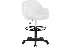 VECELO Drafting Chair White: Ergonomic Comfort for Your Workspace