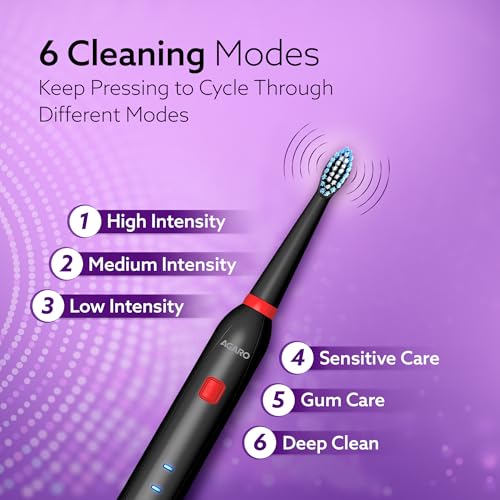 AGARO COSMIC Lite Sonic Electric Toothbrush Black Cosmic Lite Black - Image 4