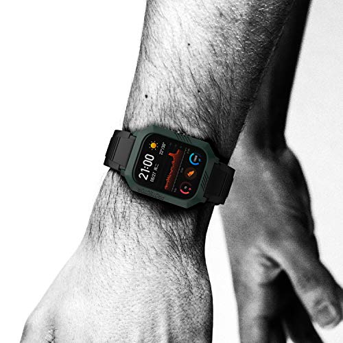 Image of SIKAI CASE SIKAI Bumper Case Cover for Amazfit GTS Anti-Scratch Lightweight Shockproof Screen Protector for Huami Amazfit GTS Smart Watch (Dark Green)