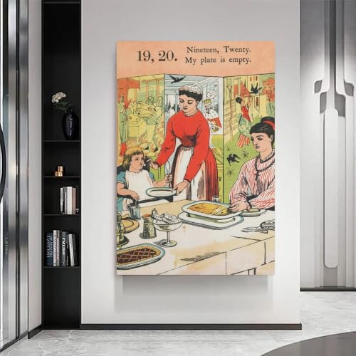 Impression Murale Victorienne Walter Crane 1869 Toile Décorative 30x45cm