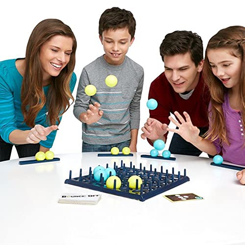TNSLAND Bounce Off Party-Spiel (4 Gewinnt) - Jumping Ball Abprallen Für 2-4 Spieler - Desktop Bouncing Toy Für Familie Und Party