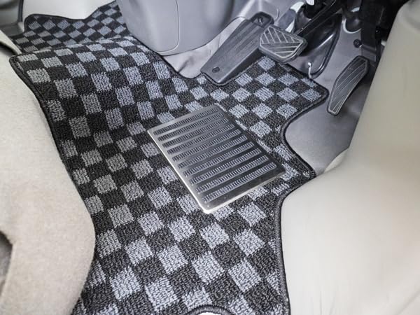 Amazon | エブリイ ワゴン DA17W フロアマット チェック柄 ブラック