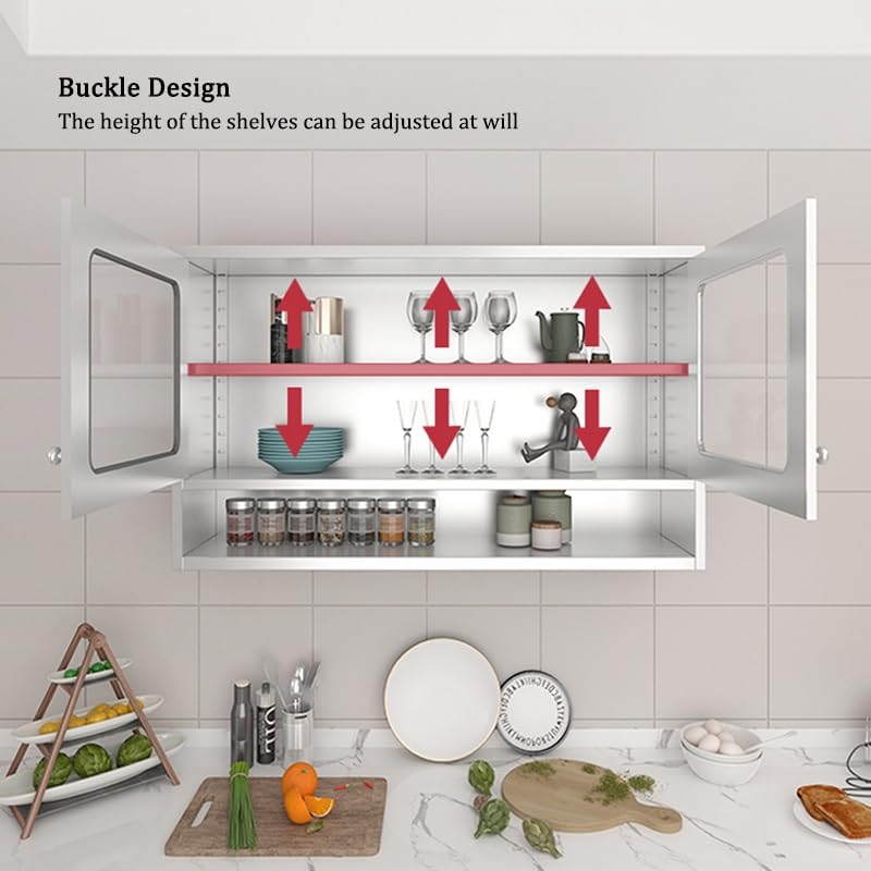 Moderner Küchenschrank aus Edelstahl mit verstellbaren Regalen, Doppeltür-Design, 120 x 30 x 70 cm, elegante Aufbewahrungslösung für Zuhause und Restaurant