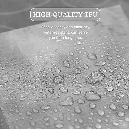 Medsuo 10pcs TPU Pool Patch Repair Kit Waterproof Inflatable Patch Repair for Air Mattress, Bounce House, Tent, Canvas, Canopy, Swimming Pool, Pool Float, Tub Air Bed and Inflatable Toys - Clear