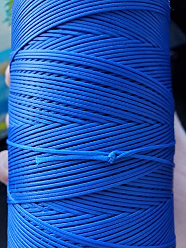 Hilo trenzado de poliéster encerado 1.0mm 500m azul miniatura 1