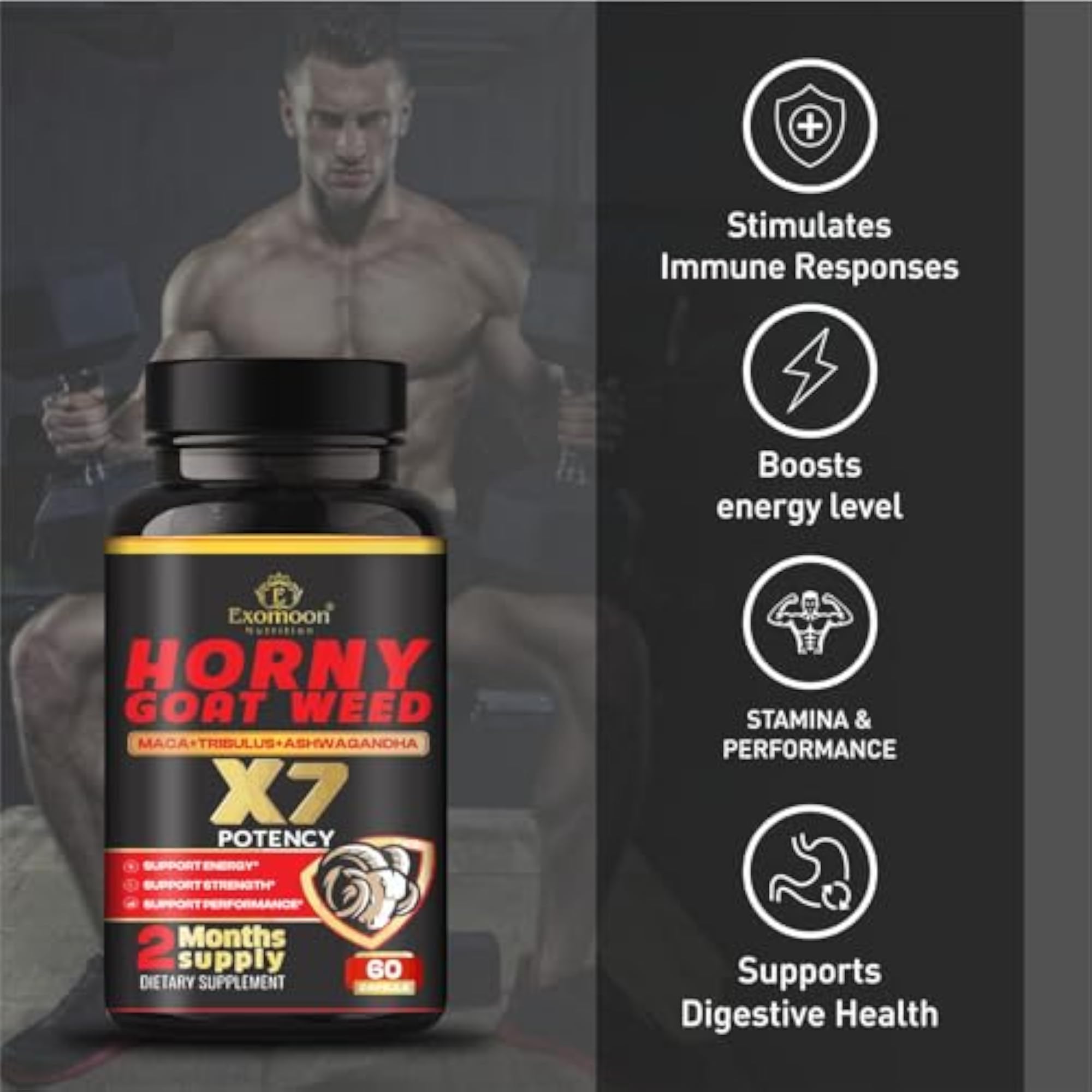 Horny Goat Weed and Longjack Supplement for Men