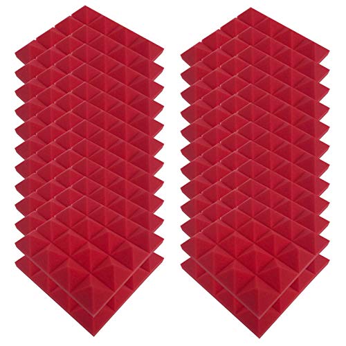 Preisvergleich Produktbild 4444 Akkustik Platten Akustikschaumstoff Fliesen DäMmung Wanddeko Pyramiden Noppenschaumstoff Breitbandabsorber Decke Foam Feuerhemmend