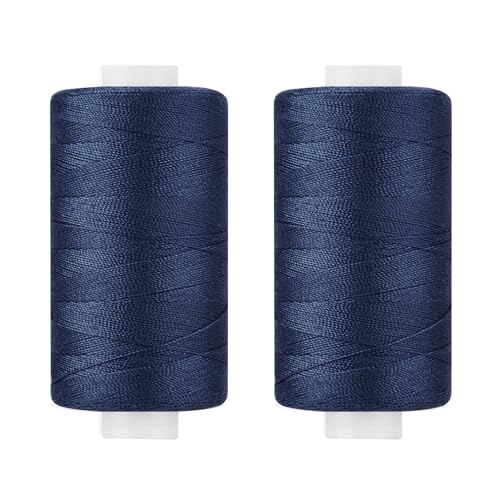 All Purpose Thread Polyester Navy Blue 400 Yards Spool 2 Pack