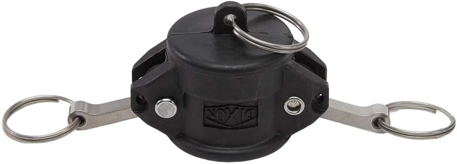 1" PVC Camlock Dust Cap Fittings - Plastic (Poly) Type DC Female Cam Lock With Gasket
