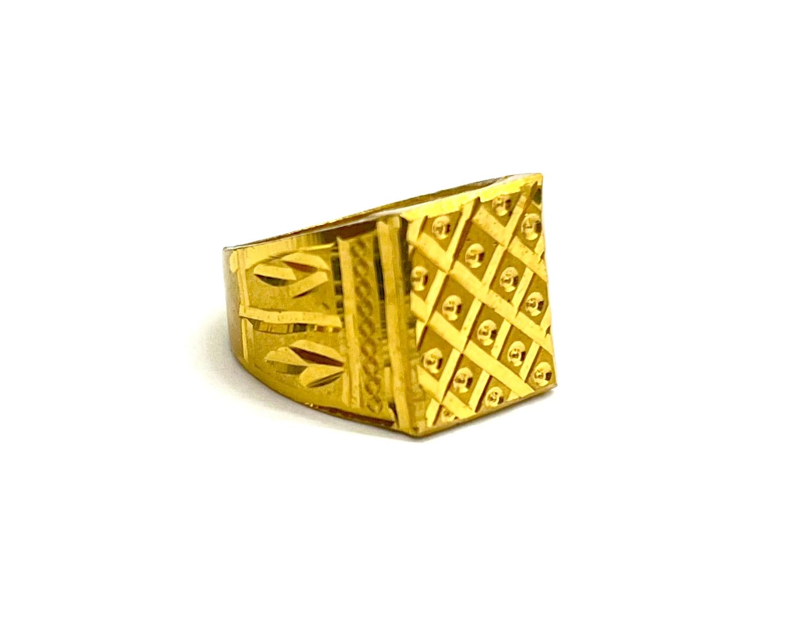 DMJ Premium Heavy Gold Look Finely Detailed Handmade Ring For Men Brass Gold Plated Ring (DM-D2-05) (B0CQ2ZWCVJ) Amazon Price History, Amazon Price Tracker