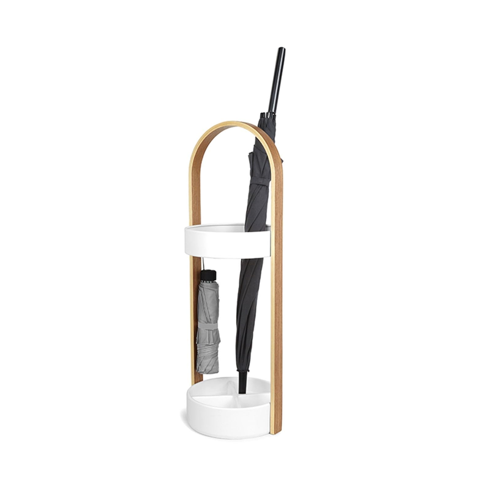 Porte-parapluies en bois noble et design moderne pour vestibule