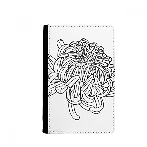 DIYthinker Flower Plant Chrysanthemum Outline Passport Holder Notecase Burse Wallet Cover Card Purse