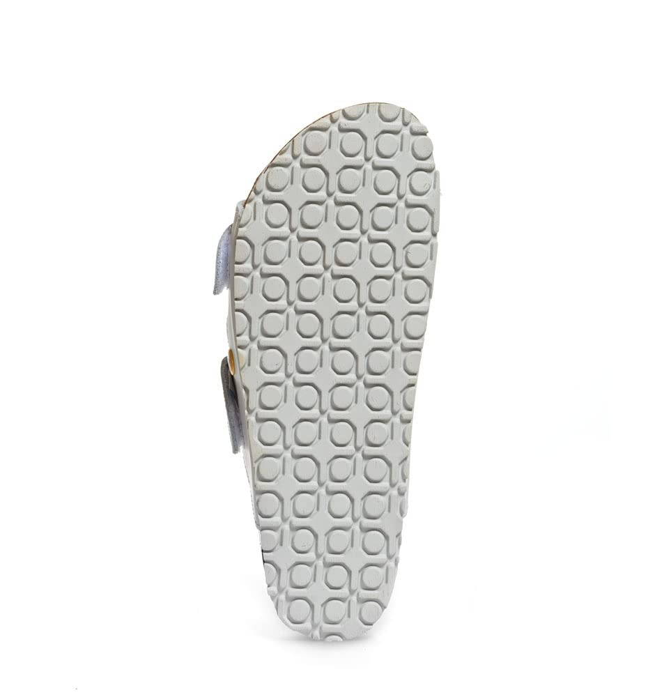 Abeba ESD Zapato de Trabajo 4080 Blanco sin Metal, Correa del Empeine, CE EN ISO 20347:2012 OB A, FO SRC Piel Lisa Blanca