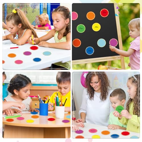 Image of Seajan 108 Pcs Confetti Cutouts 3.5 Inch Small, Circles for Bulletin Board | Paper Decorations for Classroom Bulletin Boards, DIY Craft Projects, Colorful Accents for Office School Party Supplies